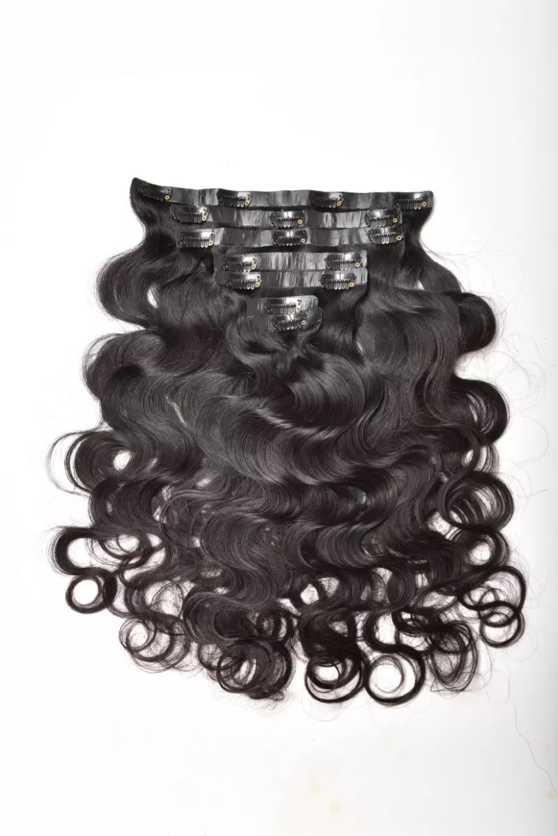 Natural Black Seamless Hair Clip-Ins